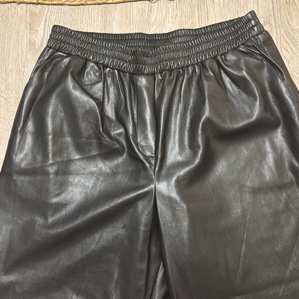 Black Faux Leather Pants